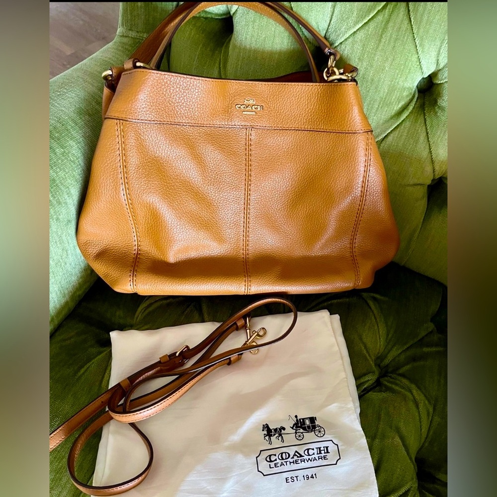 NWOT Tan Leather Coach Purse